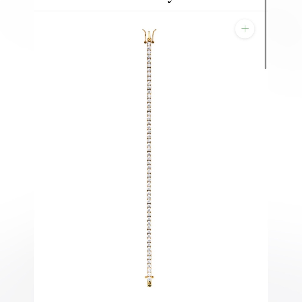 DORSEY KATE 3MM ROUND CUT, LAB-GROWN WHITE SAPPHIRE, GOLD RIVIÈRE BRACELET